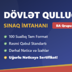 Dövlət Qulluğu Online BA kateqoryası üzrə İmtahan (Ödənişli)