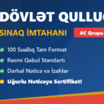 Dövlət Qulluğu Online AC kateqoryası üzrə İmtahan (Ödənişli)